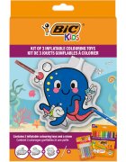 Bic Set 3 jucarii gonflabile cu 12 markere colorate si 6 tuburi cu lipici