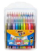Bic Set de colorat 12 creioane 12 markere si 12 creioane cerate