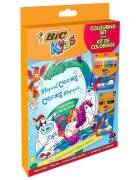 Bic Set de colorat 2 in 1 carte 12 creioane si markere colorate