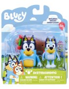 Bluey Set 2 figurine cu skateboard