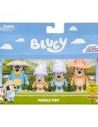 Bluey Set 4 figurine Family Trip