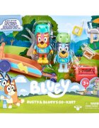 Bluey Set de joaca cu 2 figurine si Rusty Go-Kart