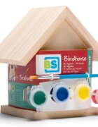 BS Toys Casuta pasarele din lemn set creativ de pictat