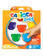 Carioca Set 6 creioane colorate cerate Baby Teddy