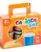 Carioca Set 6 cutii acuarele Baby Finger Paint 80 ml