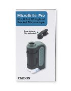 Carson Microscop de buzunar cu LED marire 60-120x cu adaptor pentru smartphone MicroBrite