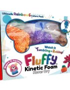 Charlie Toys Spuma modelabila reutilizabila Fluffy Squishy Foam set 6 culori si unelte