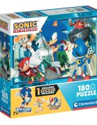 CLEMENTONI Puzzle Sonic the Hedgehog cu Knuckles si Tails 180 piese