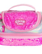 Color Chic Geanta roz cu paiete pentru pachetel