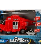 Cool Machines Elicopter de salvare cu sunete si lumini Rosu 1:20