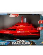 Cool Machines Vehicul de interventie pe mare cu lumini si sunete Rosu