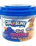 Cra-Z-Art Galetusa cu slime si nisip 2in1 Combo Metallic Slimy&Sand