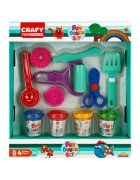 Crafy Set de joaca cu 10 piese de design cu plastilina 200 g