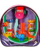Crafy Set de modelare din plastilina cu rucsac Roz-Mov