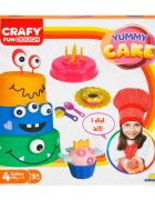 Crafy Set de modelare din plastilina pentru cofetarie 17 piese 200 g