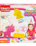Crafy Set de modelare din plastilina Unicorn 11 piese 200 g