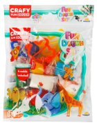Crafy Set plastilina cu 4 forme de modelat 12 piese