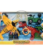 Crazoo Set cu 2 vehicule si figurine Vanatorii de dinozauri