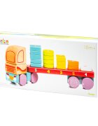 Cubika Joc din lemn Camion cu forme geometrice 19 piese