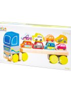 Cubika Joc din lemn Camion de transport auto 12 piese