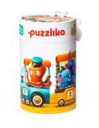 Cubika Puzzle din lemn Trenuletul vesel 20 piese