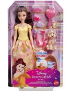 Disney Princess Papusa Colour Changing Bella Bathe & Brush Dog JFC42