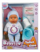 Dollz'n More Papusa bebelus Bebelou Dollz n More Toilet Time 35 cm albastru