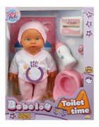 Dollz'n More Papusa bebelus Bebelou Dollz n More Toilet Time 35 cm roz