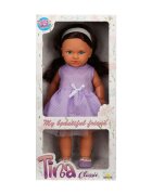 Dollz'n More Papusa Tina in tinuta de petrecere Dollz And More cu rochie violeta 45 cm