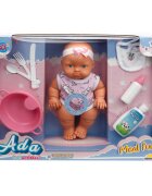 Dollz'n More Set papusa bebelus Ada cu accesorii Dollz n More 23 cm Roz
