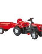 DOLU Tractor cu pedale si remorca Ranchero Rosu
