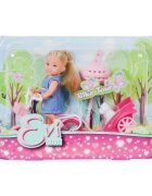 Evi Love Papusa pe bicicleta si catelus 12 cm