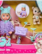 Evi Love Set de joaca cu papusa Teddy bike