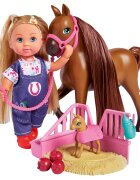 Evi Love Set papusa Doctor veterinar cu calut