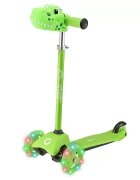 Evo Trotineta cu 3 roti lumini Dino Light Up Mini Cruiser Verde