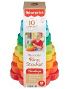FISHER PRICE Jucarie bebelusi Turn cu inele din lemn HXT77