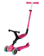 Globber Trotineta 3 in 1 cu scaun si roti luminoase Go Up Active Roz
