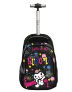 Graffiti Ghiozdan tip troler cu maner telescopic Kuromi Sketchy