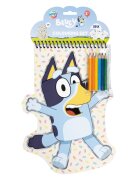 GRAFIX Carte de colorat cu 6 creioane colorate Bluey 20 pagini