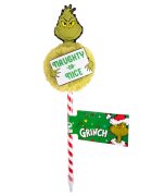 Grinch Pix cu accesoriu pufos Naughty or nice