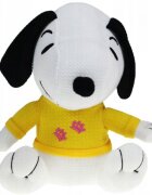 Grupo Moya Jucarie din material textil elastic Snoopy cu bluza galbena 32 cm