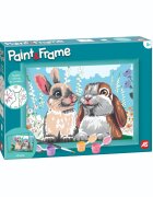Happi Hobbi Set de pictura pe numere Picteaza si inrameaza Iepurasi draguti