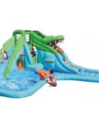 Happy Hop Saltea gonflabila Crocodil cu tobogane cu apa