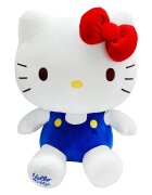 Hello Kitty Jucarie de plus in salopeta albastra 30 cm