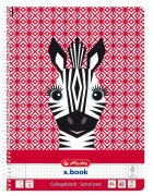 Herlitz Caiet matematica cu spirala A4 Cute Animals Zebra 80 file