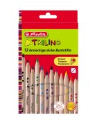 Herlitz Set 12 creioane colorate triunghiulare Trilino
