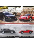 Hot Wheels Set 2 masini metalice Alfa Romeo 155 V6 Ti & Alfa Romeo 33 Stradale JBK95
