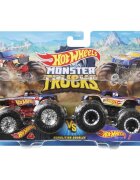Hot Wheels Set 2 masini Monster Truck Demolition Doubles 1:64 HNX29