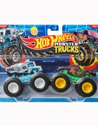 Hot Wheels Set 2 masinute Monster Truck Demolition Doubles Bionic Bruiser Vs Test Subject JCC68