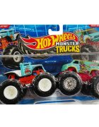 Hot Wheels Set 2 masinute Monster Truck Poo Poo Platter si Fruit Smasher JLV89